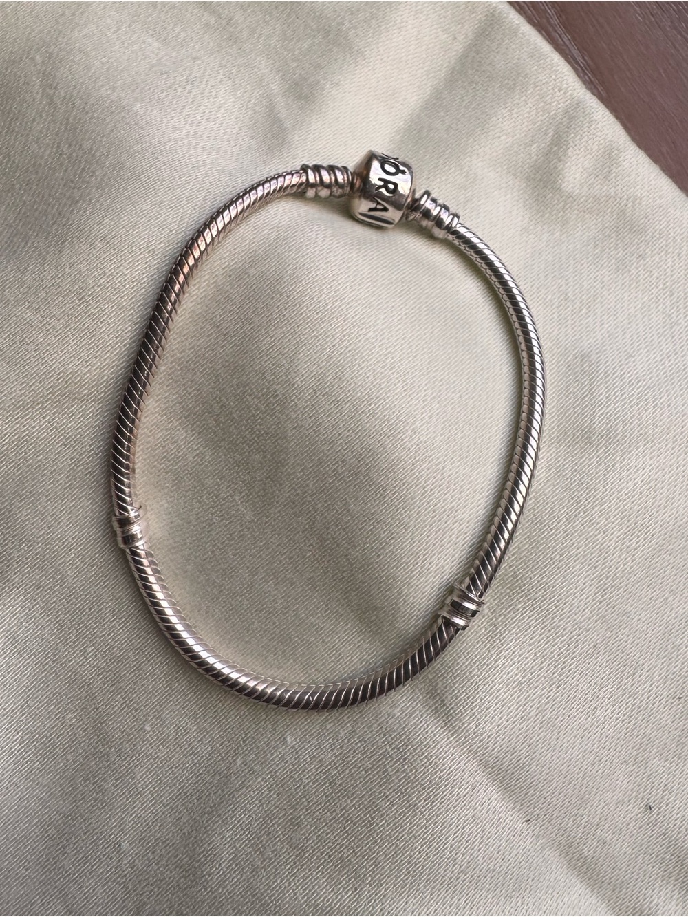 Pandora Silver Snake Chain Charm Bracelet